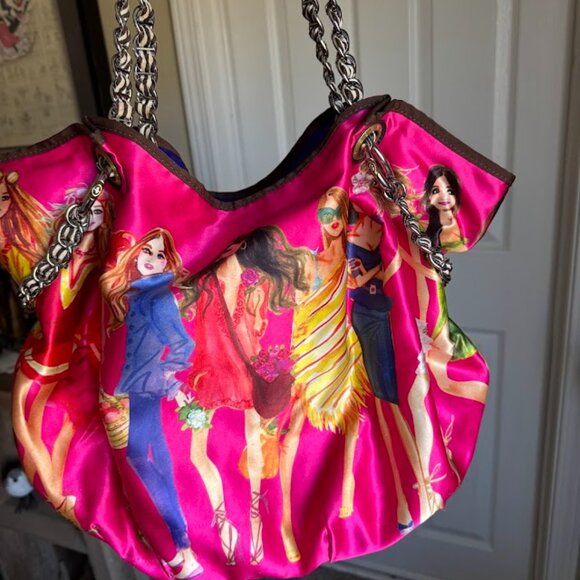 Henri Bendel Pink and Purple Tote Bag - Picture 2 of 14